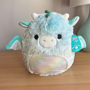12” Lorelai Fuzzamallows NWT Squishmallows Blue Dragon